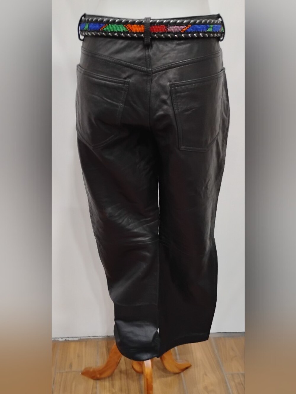 HEART MOON STAR LEATHER JEANS